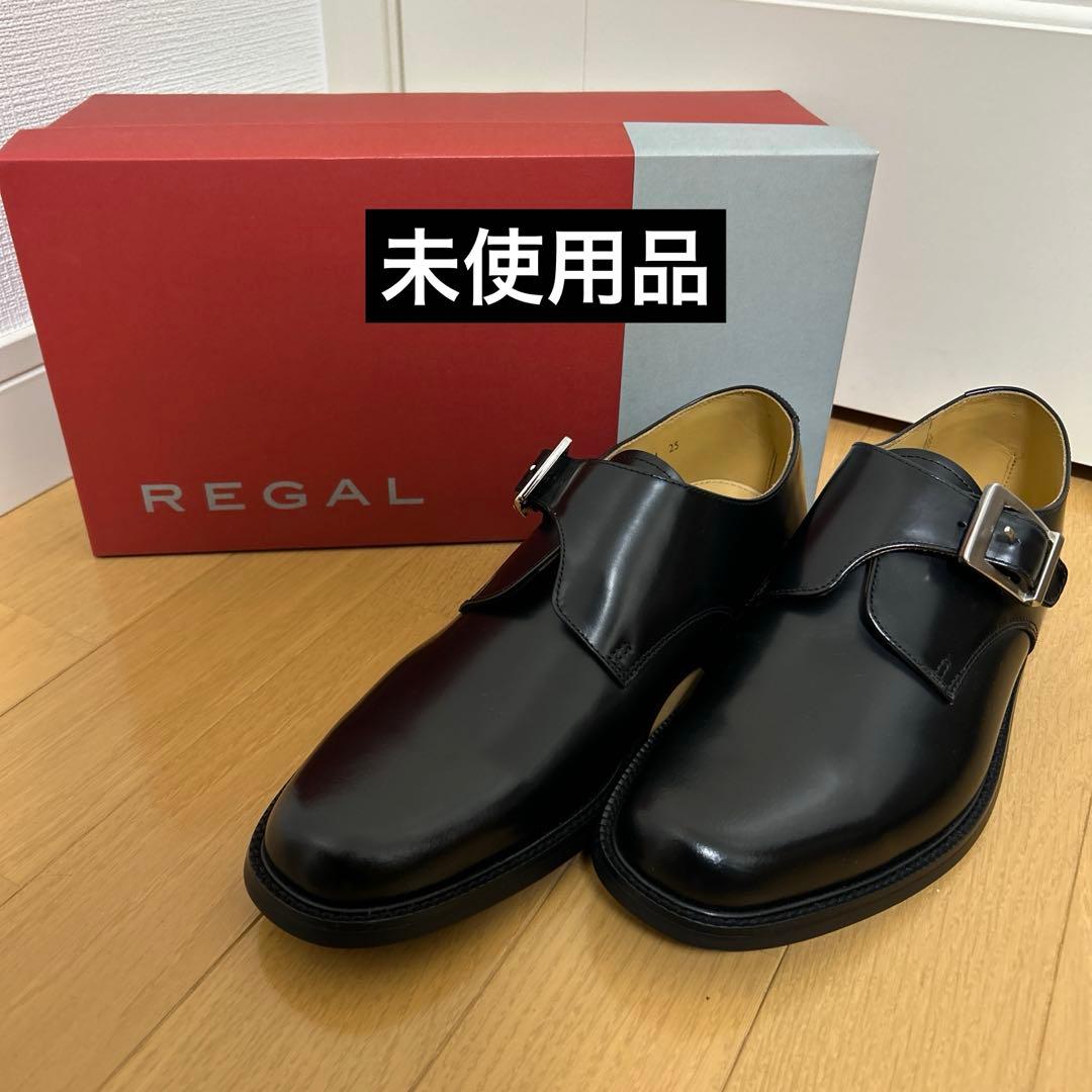 【未使用】REGAL シングルモンクストラップ ブラック 25cm