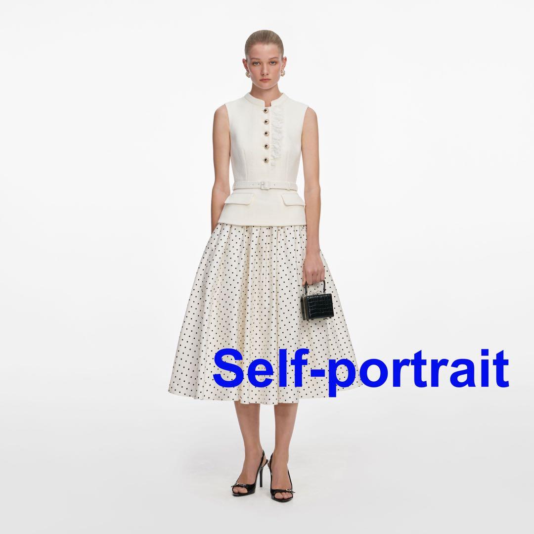 ✳️人気新作 新品SelfPortrait 白ロングワンピース