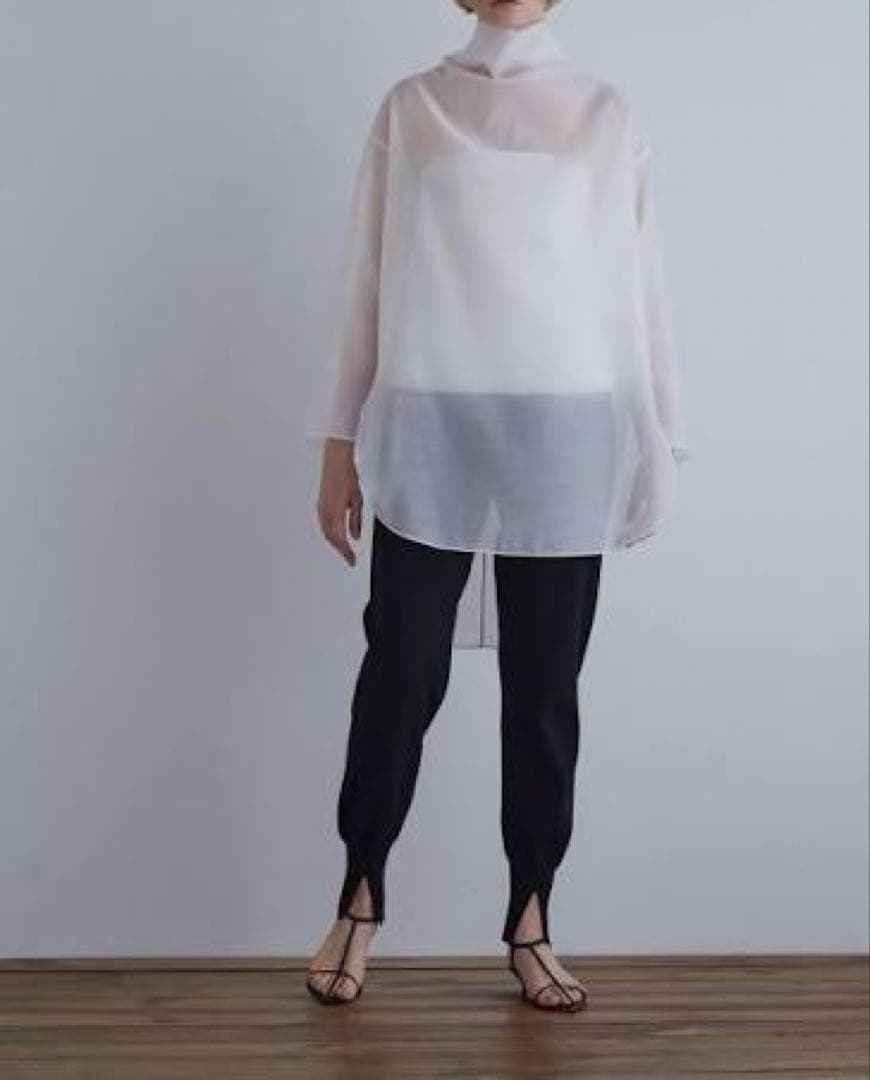 ルフィル　ハイネックシアーブラウス　ルフィル　ワンピース　バックジップ