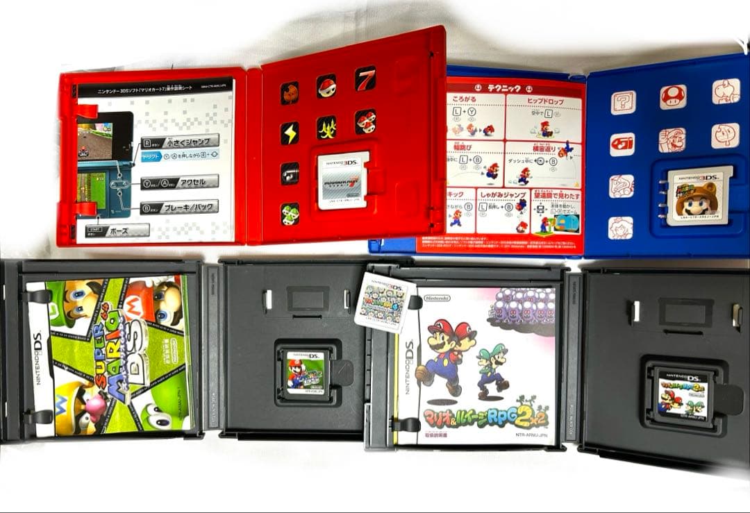 3DS DS カセット　マリオ　ペーパー　マリオカート　ソフトケース　まとめ売り