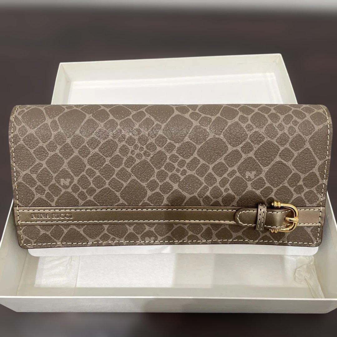 【新品・未使用品】NINA RICCI ヘビ柄 長財布