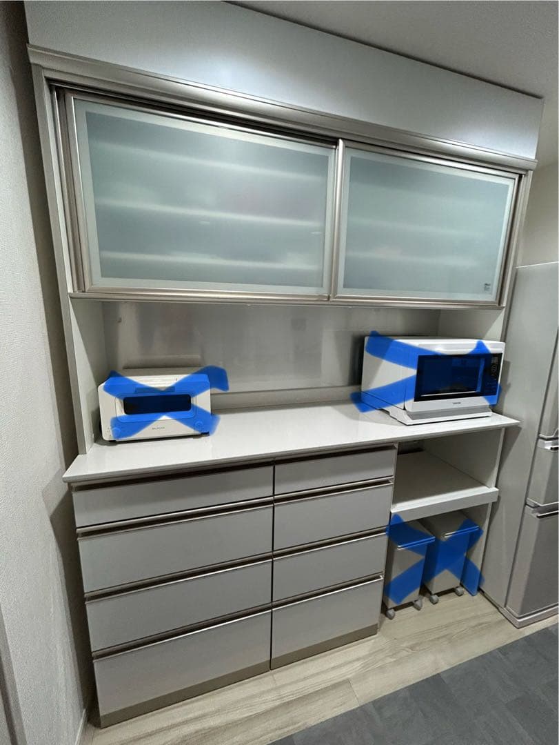 綾乃製作所の食器棚　幅170cm