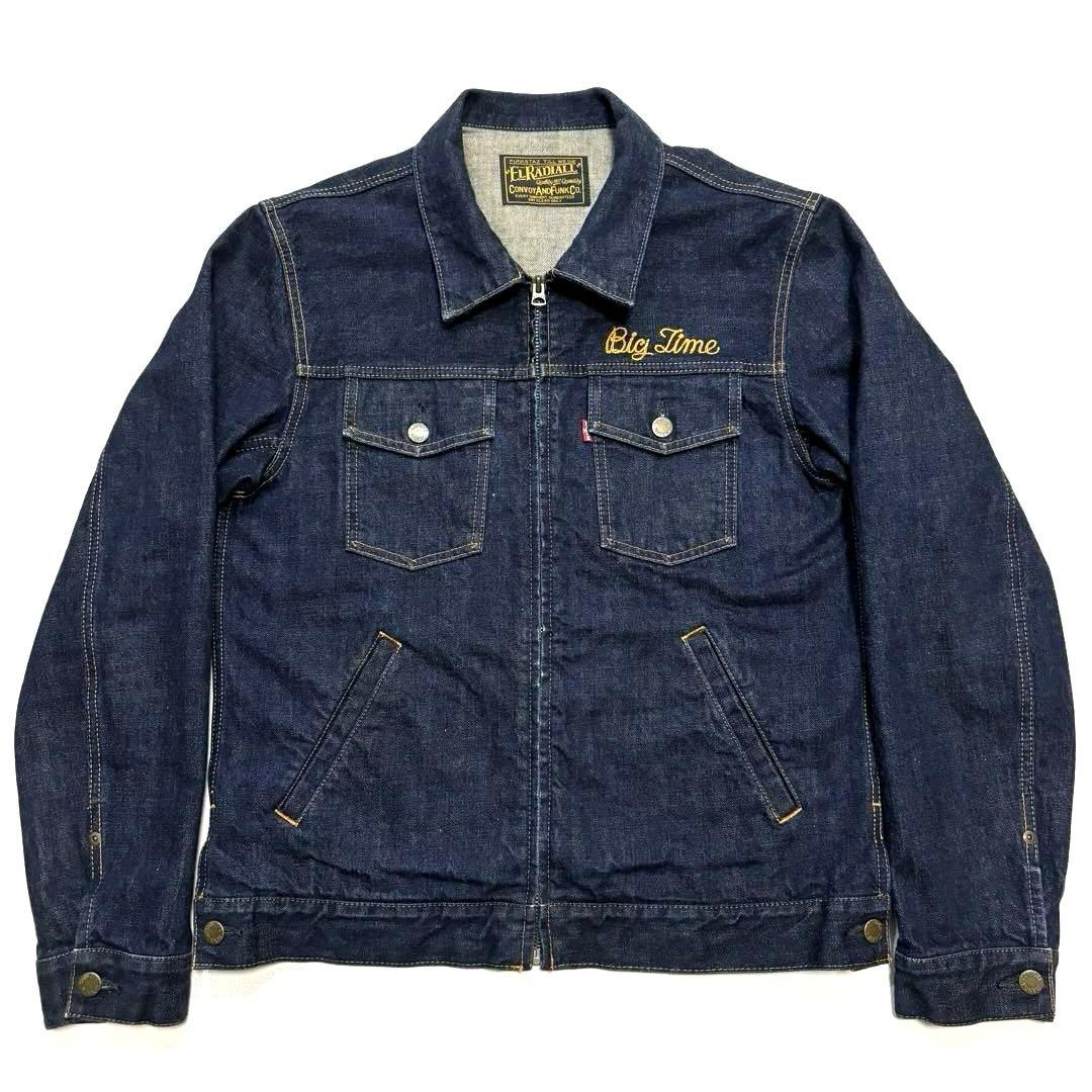 L 日本製 濃紺 美品 RADIALL ラディアル ジップ デニム ジャケット