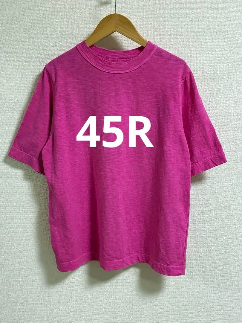 45R 天竺コットンTシャツ　草木染め　日本製