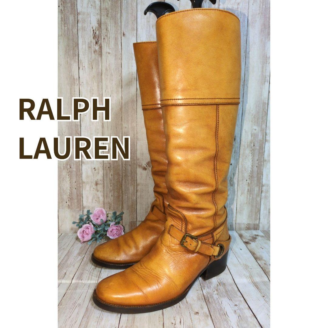 【Ralph Lauren】ジョッキーブーツ風ロングブーツ☆ブラウン☆6B