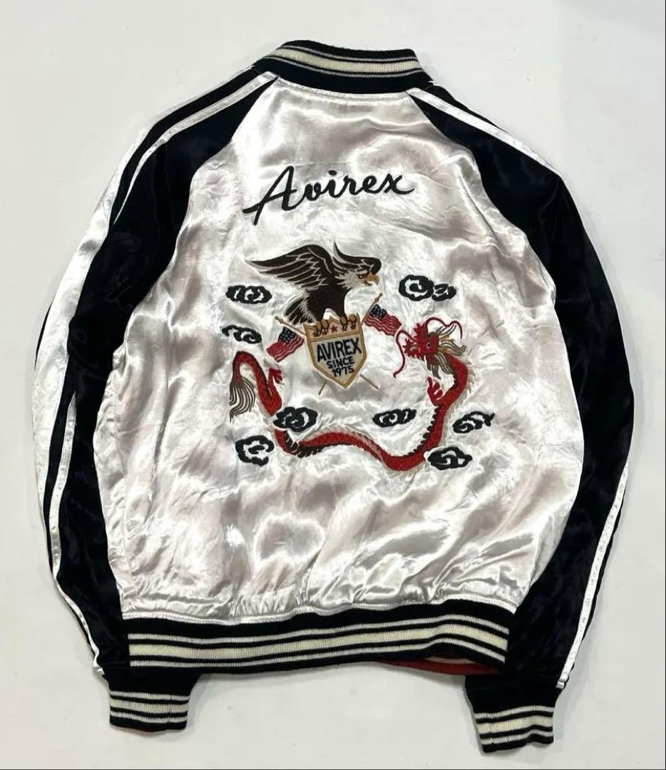 AVIREXリバーシブル スカジャン　鷹　ドラゴン　スカジャン
