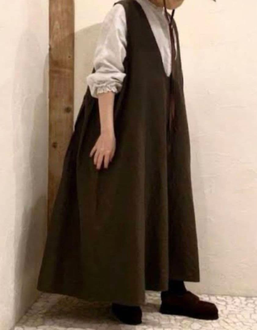 最終！ネストローブ。コットンリネンバックサテン2wayワンピース