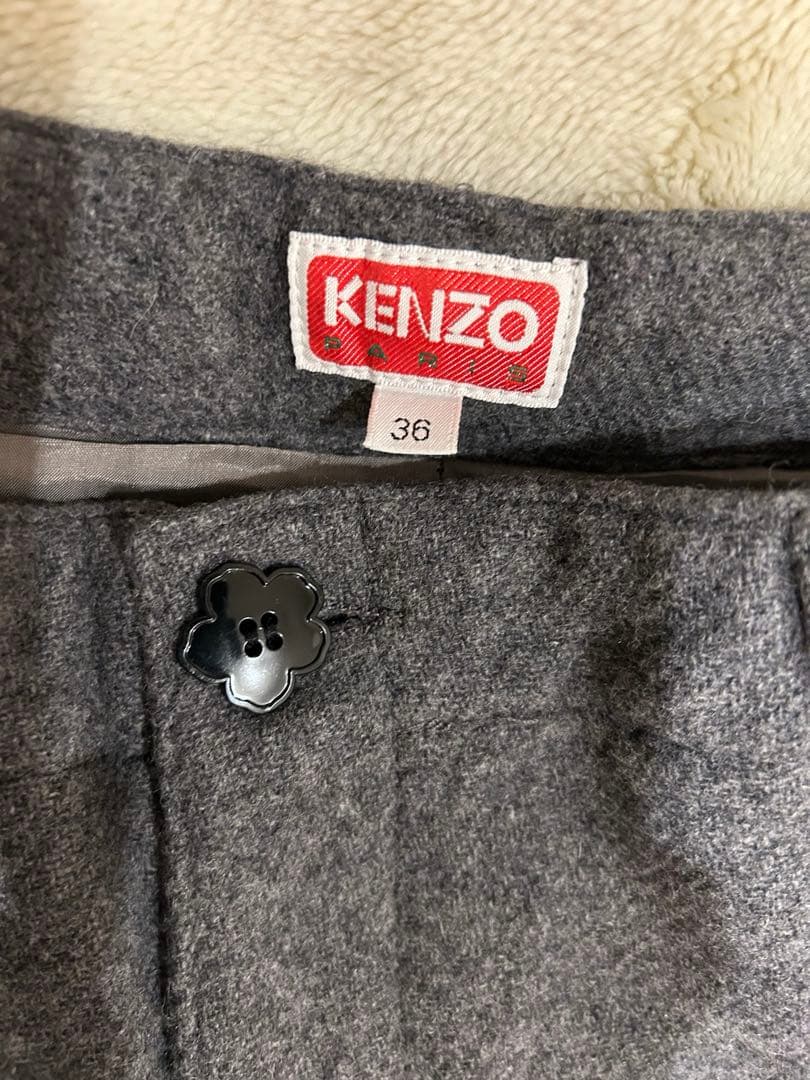 KENZO NIGO ウール混紡 カーゴパンツ グレー