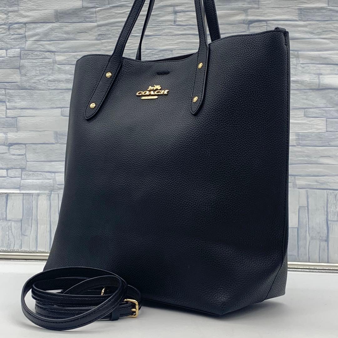 希少　COACH 　トートバッグ　2way　ショルダー　A4サイズ　ゴールド金具