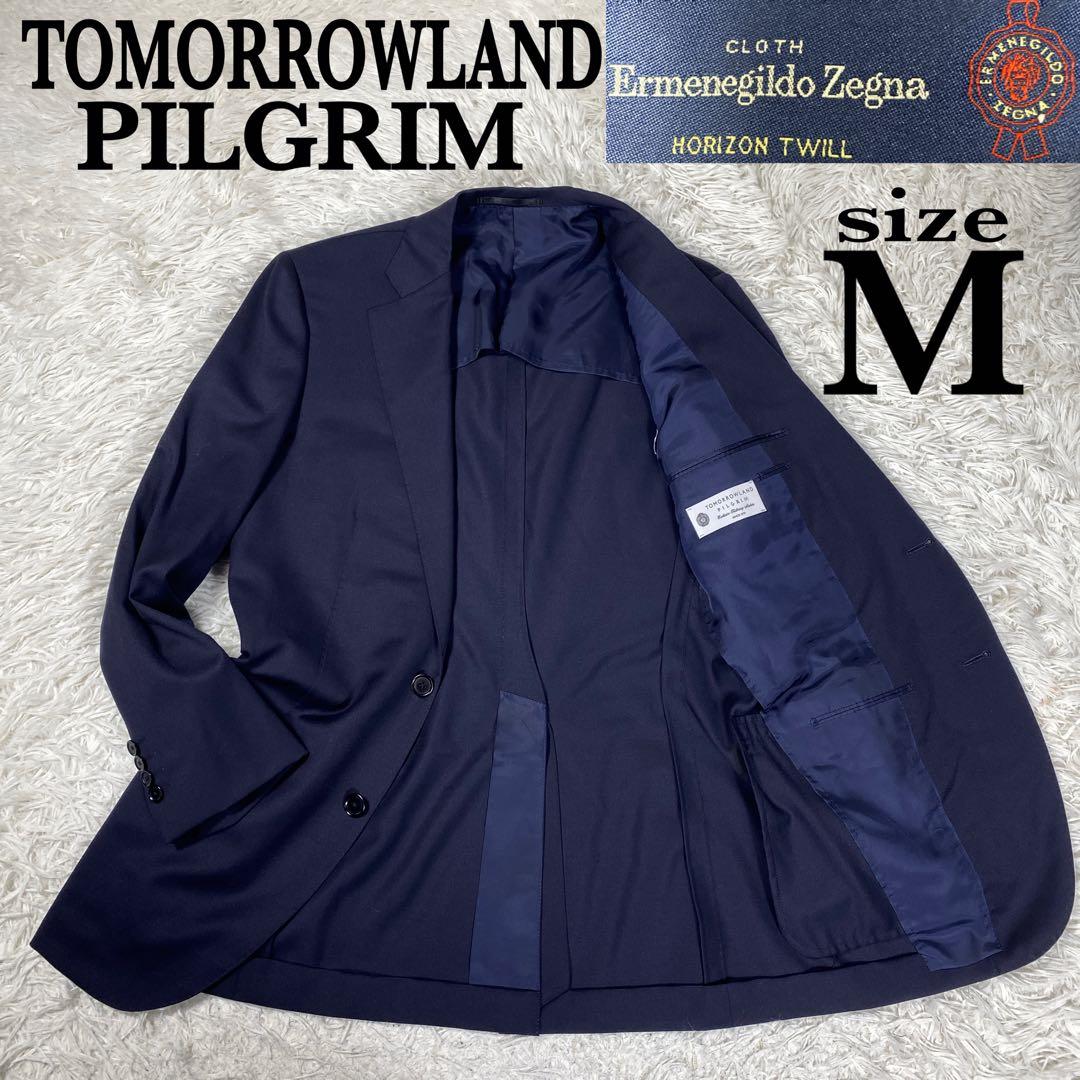 極美品　トゥモローランドピルグリム　ゼニア生地　ネイビー　サイズ48(M)