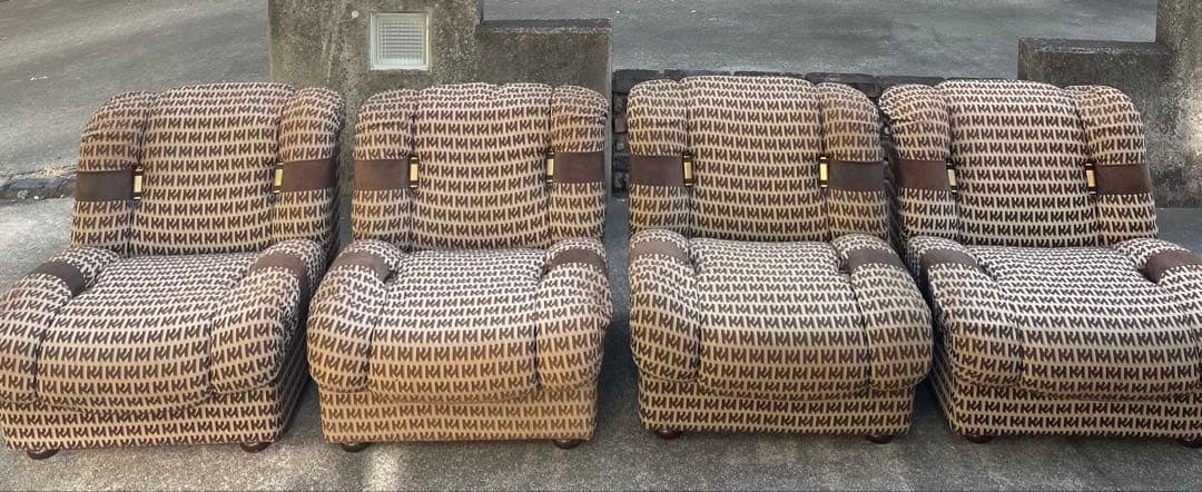 カリモク　1人掛け　ソファ　4セット