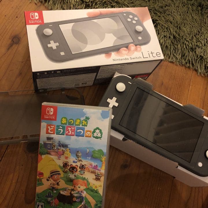 Nintendo Switch LITE グレー　あつ森カセット付き