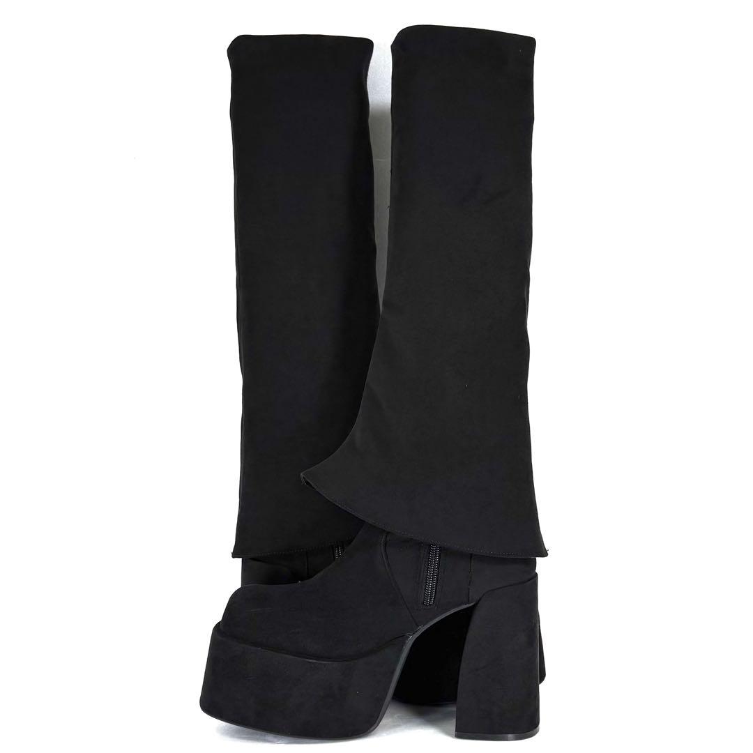 【EMODA】エモダ（23.5cm）ルーズフレアカバーフィットブーツ