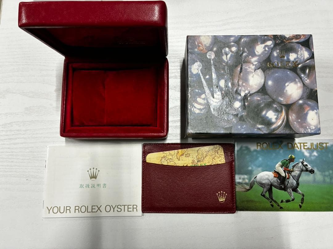 チ*認様 ★ROLEX 空箱 ロレックス レザーケース 赤 デイトジャスト♪♪