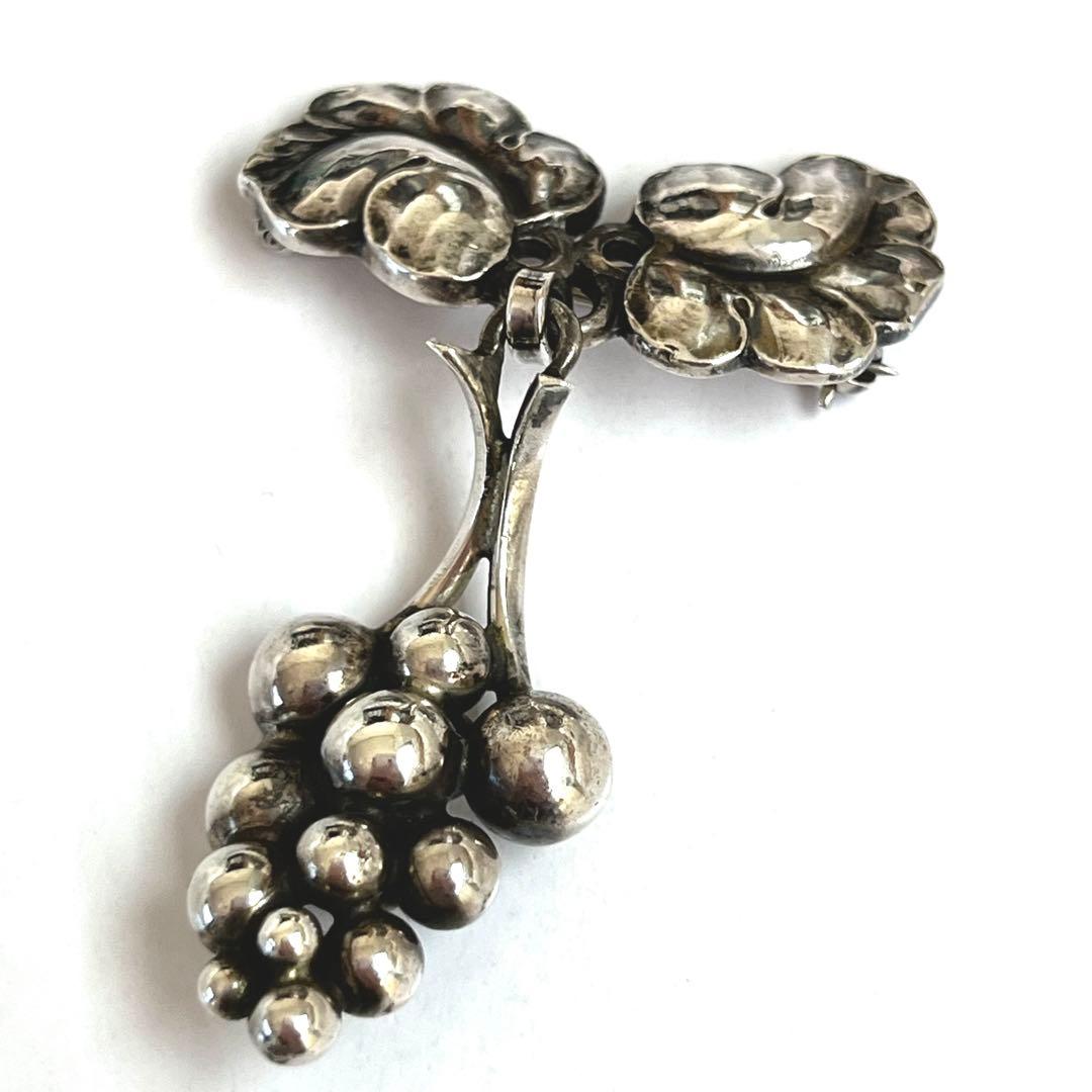 美品　  217Aムーンライトグレープ　シルバーブローチ