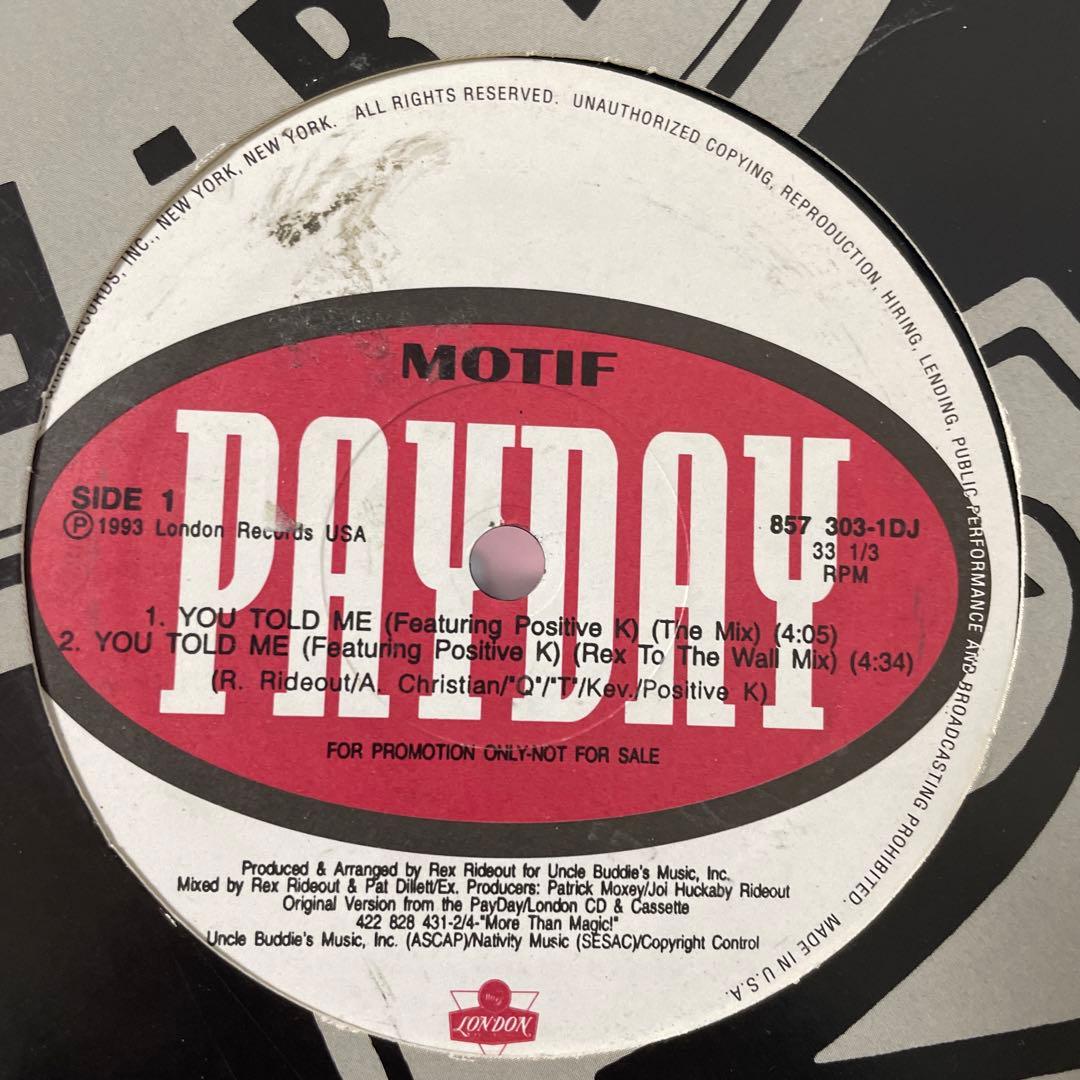 計7枚Motif - You Told Me new jack swing