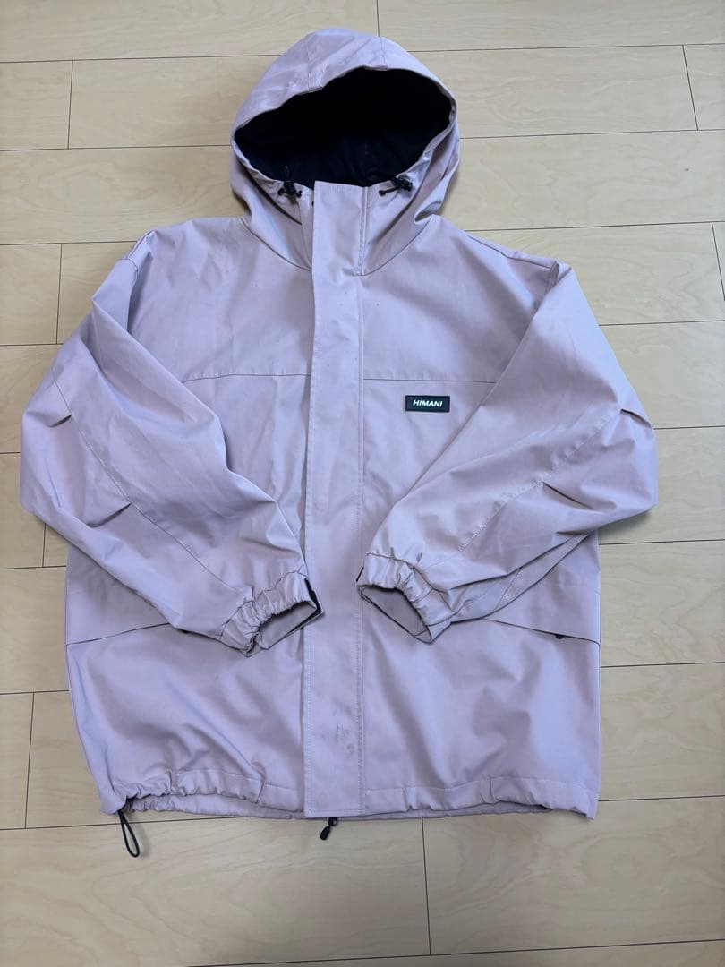 ピンク色 フード付きジャケットとパウダーガード付きパンツセット