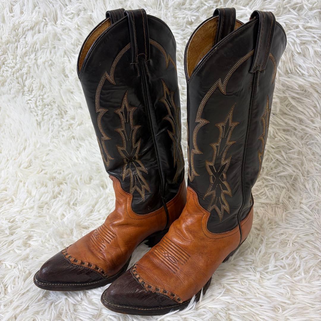 トニーラマ ウエスタンブーツ レザー USA製 ブラウン 23.5cm