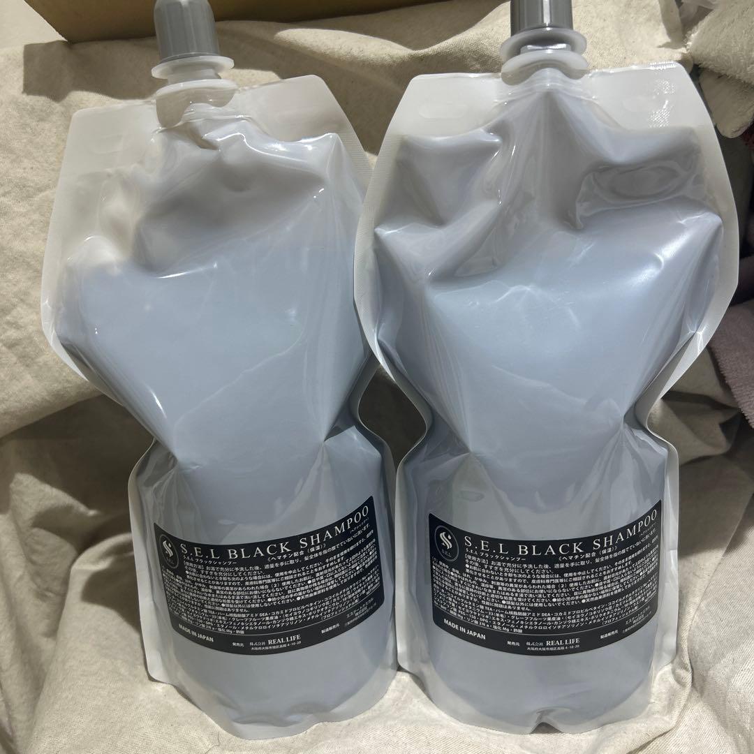 【髪質改善】SELブラックシャンプー1000ml ２本