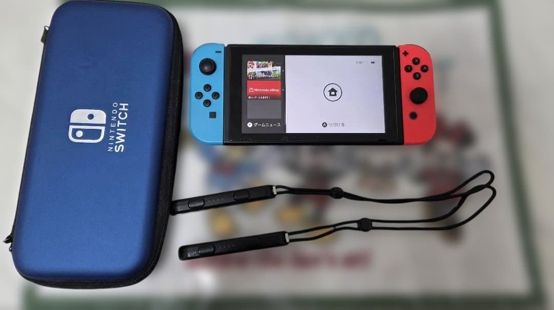 Nintendo Switch 本体 青/赤 ケース付き