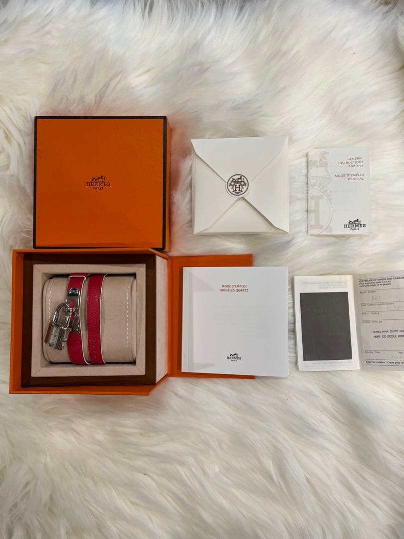 C*a様 HERMES ケリーウォッチ　ドゥーブル　ピンク×シルバー金具