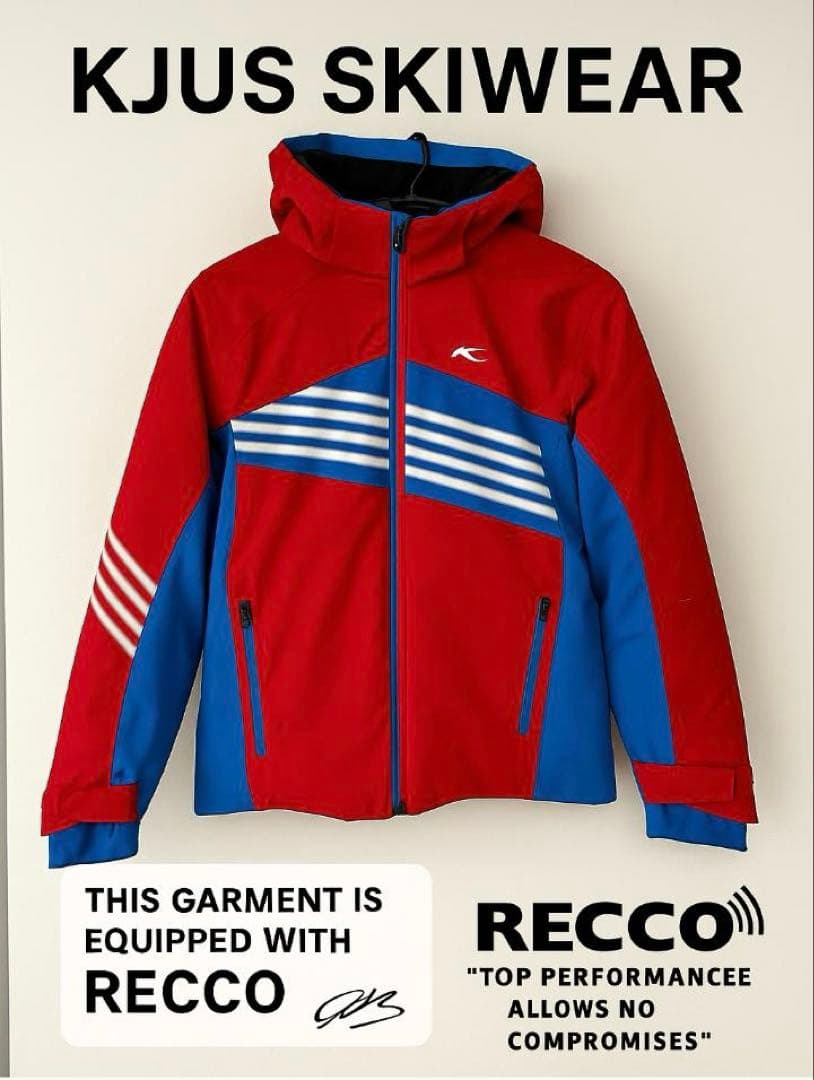 美品KJUS チュース　スキーウェア RECCO装備 赤青　レディース