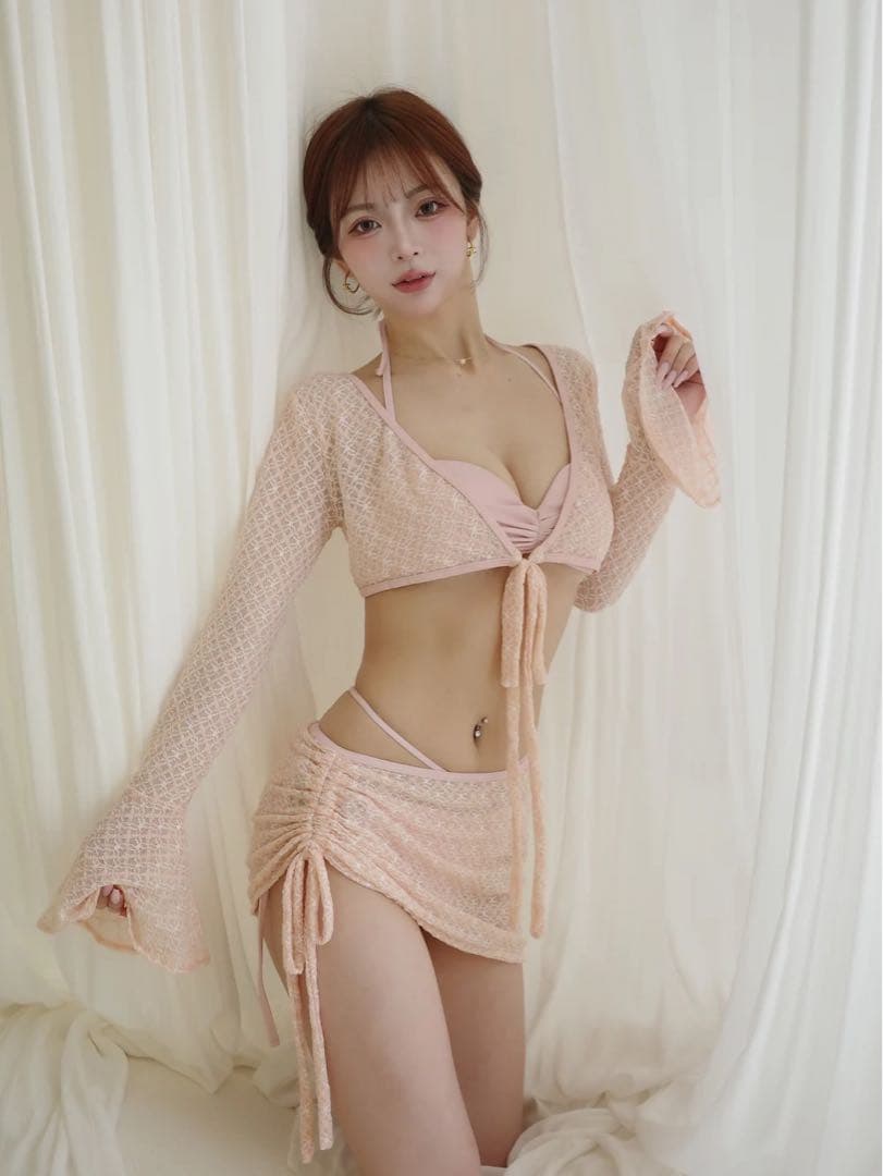 4WAYレースウエストクロスビキニ