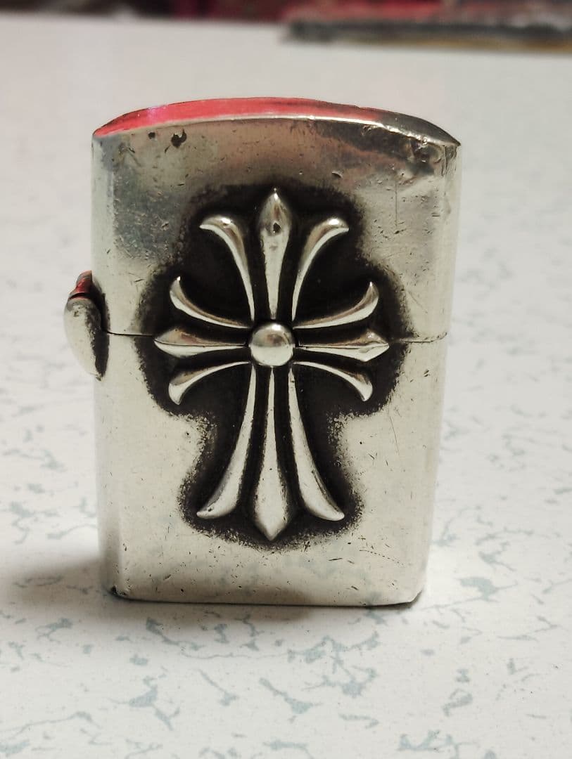 marublow クロスモチーフジッポオイルライター、スターリングシルバー