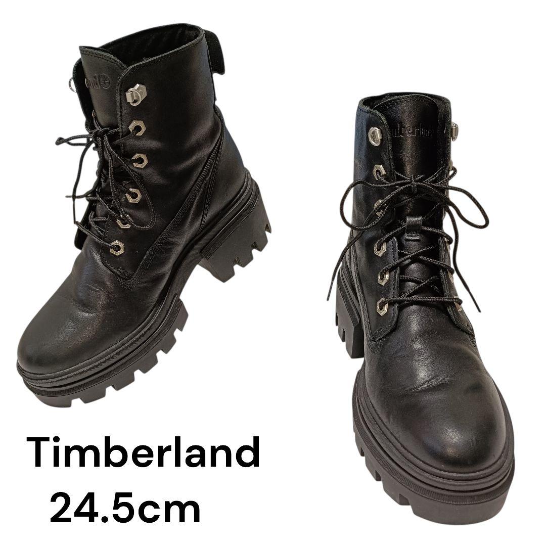 Timberland ティンバーランド エヴァーリー 厚底ブーツ 24.5 黒