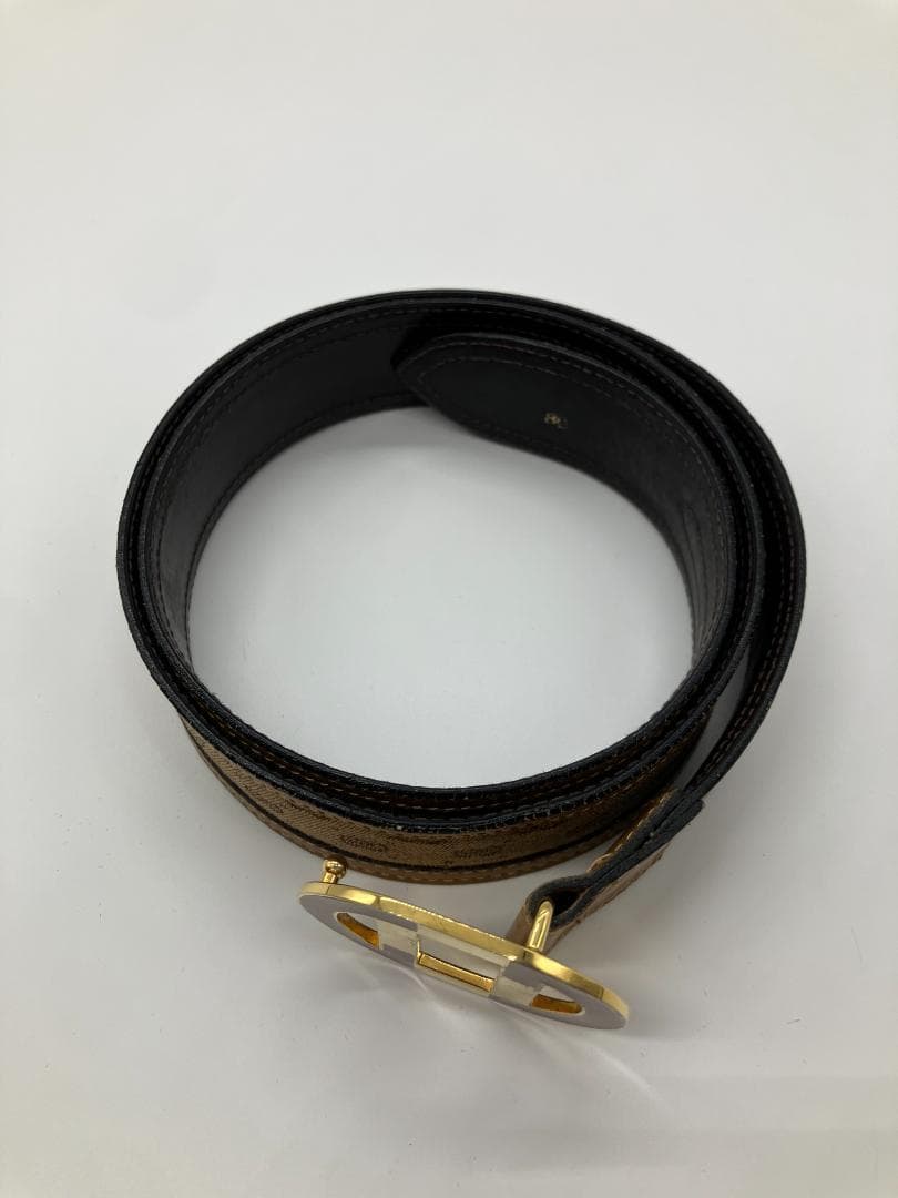 GUCCI ヴィンテージ マイクログッチシマ キャンバス ゴールド金具 ベルト