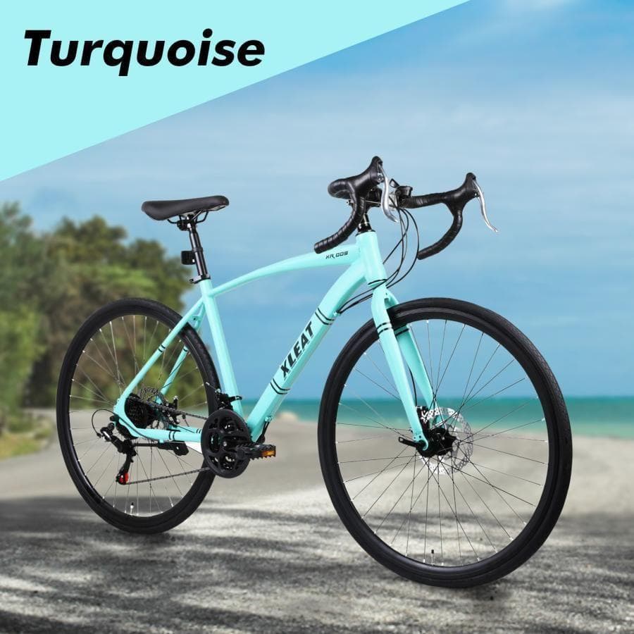 B2088ロードバイク 700cシマノ製 21段変速 ライト スタンド付 自転車