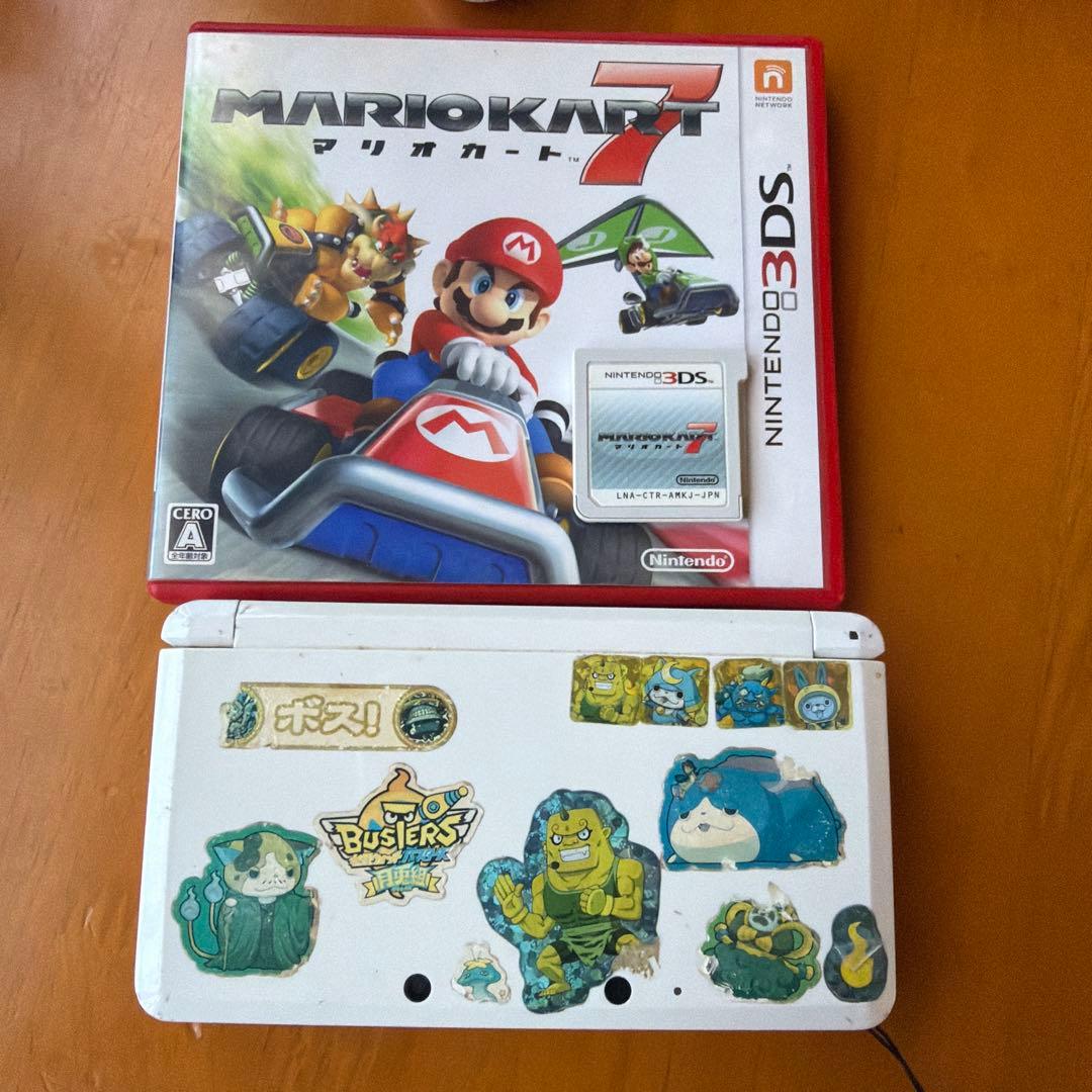 マリオカート7 ニンテンドー3DS ホワイト　ジャンク品