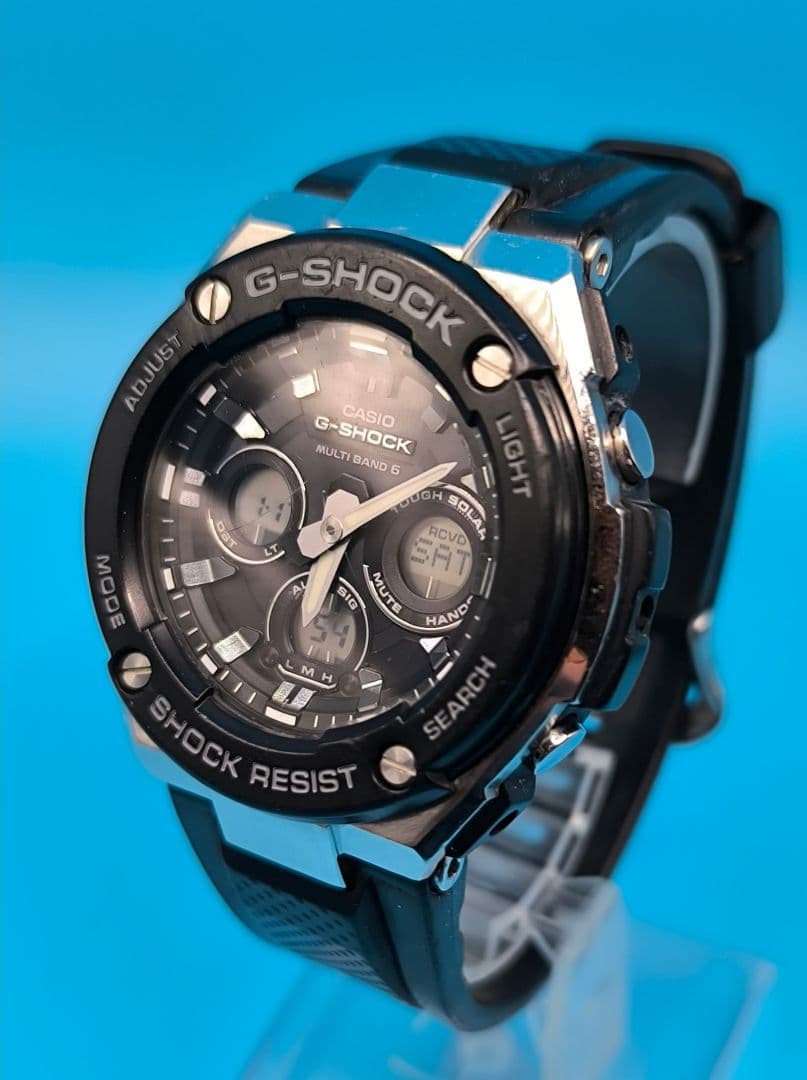 ジーショックG-STEEL 電波ソーラー GST-W300-1AJF ブラック