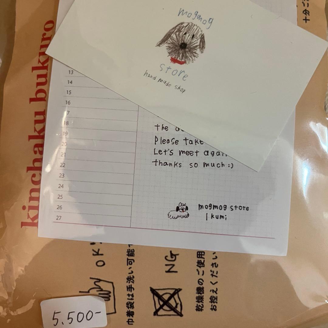 mogmog store 巾着 dogブローチ dog マグネット