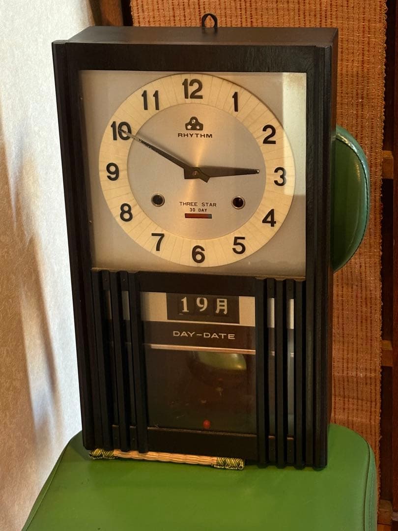 古民具　柱時計　ゼンマイ式振り子時計 ３０日巻　昭和アンティーク　ビンテージ