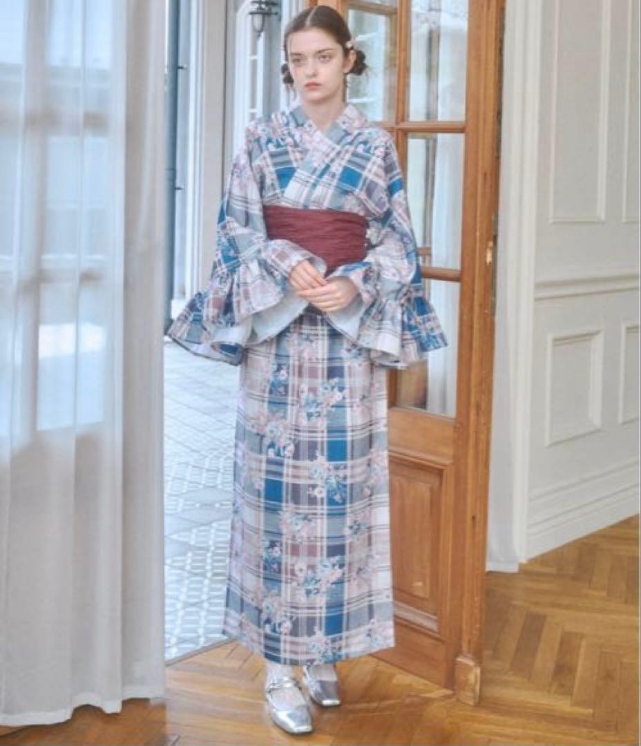 Lovilyn セパレート浴衣　帯セット　ネイビー