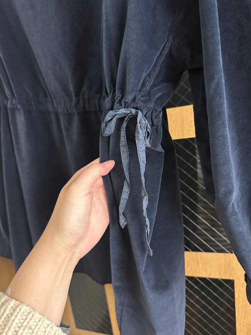 ALBUM DI FAMIGLIA DRAWSTRING shirtsネイビー