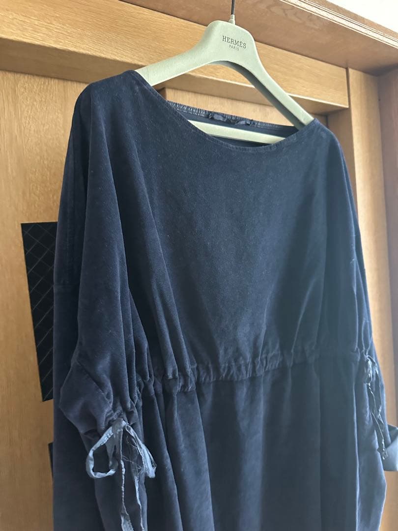 ALBUM DI FAMIGLIA DRAWSTRING shirtsネイビー