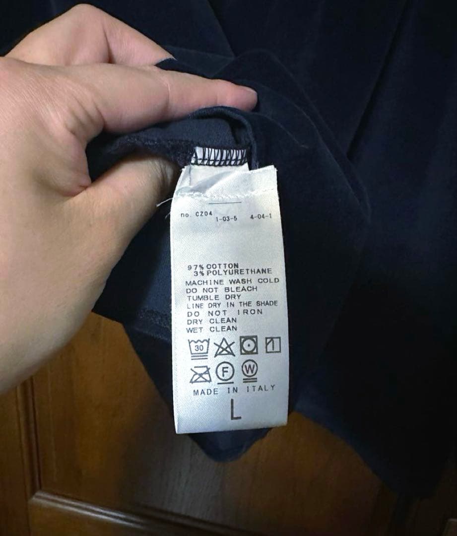 ALBUM DI FAMIGLIA DRAWSTRING shirtsネイビー