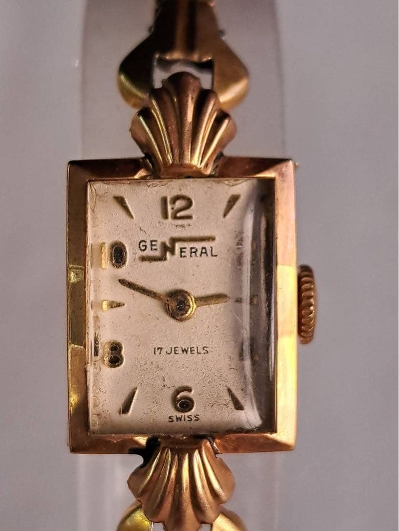 間*さ様 Ｋ18 GENERAL 17 JEWELS スイス製 レディース時計