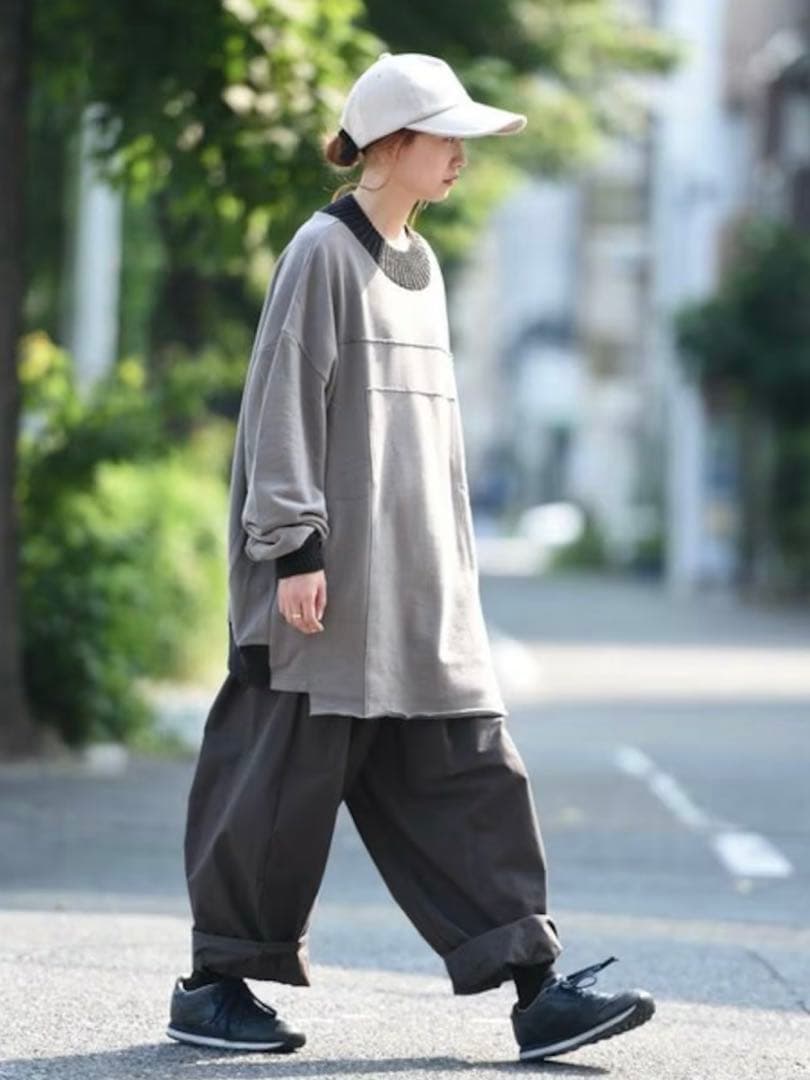【19AW my beautiful landletニット切替スウェット】
