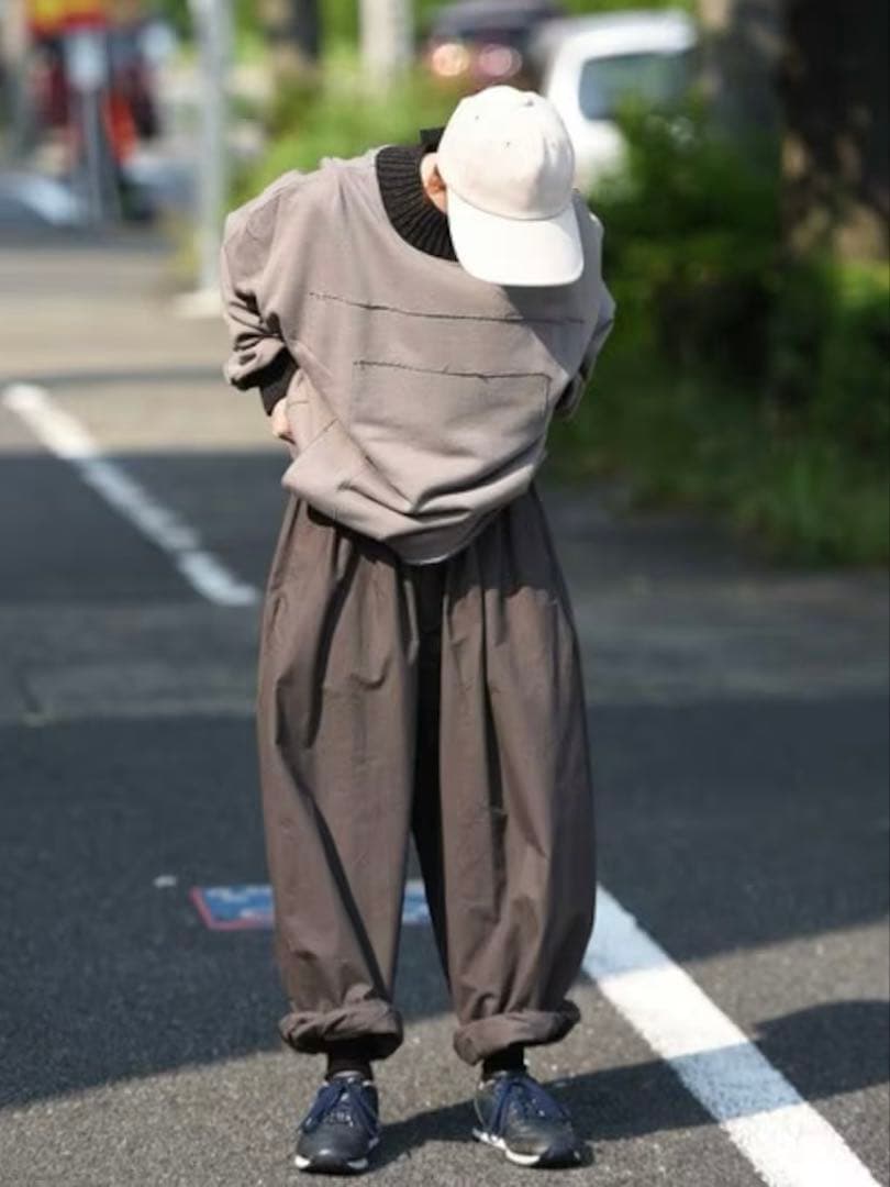 【19AW my beautiful landletニット切替スウェット】