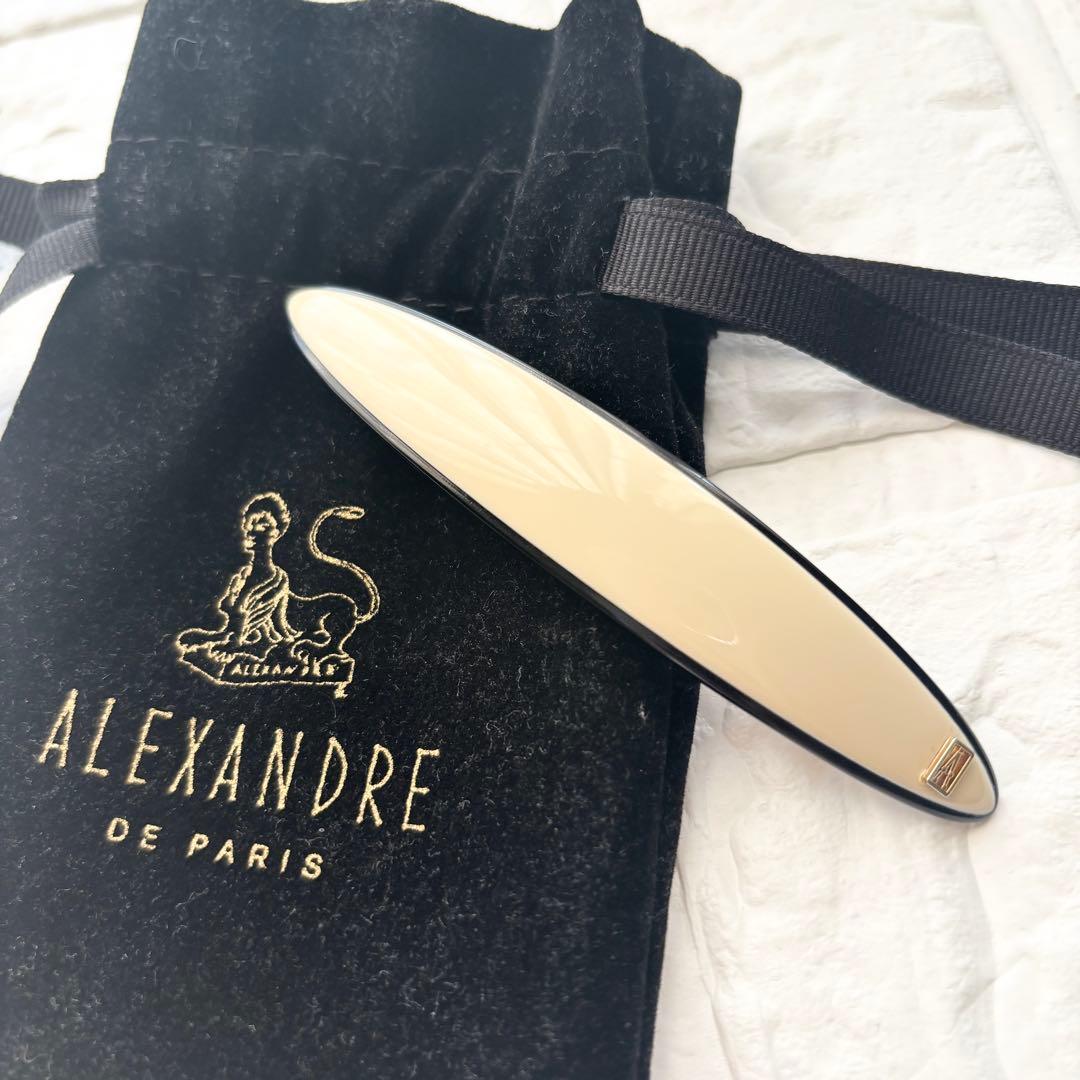 アレクサンドル ドゥ パリ バレッタ AA7-18072-02 ベージュ 7cm