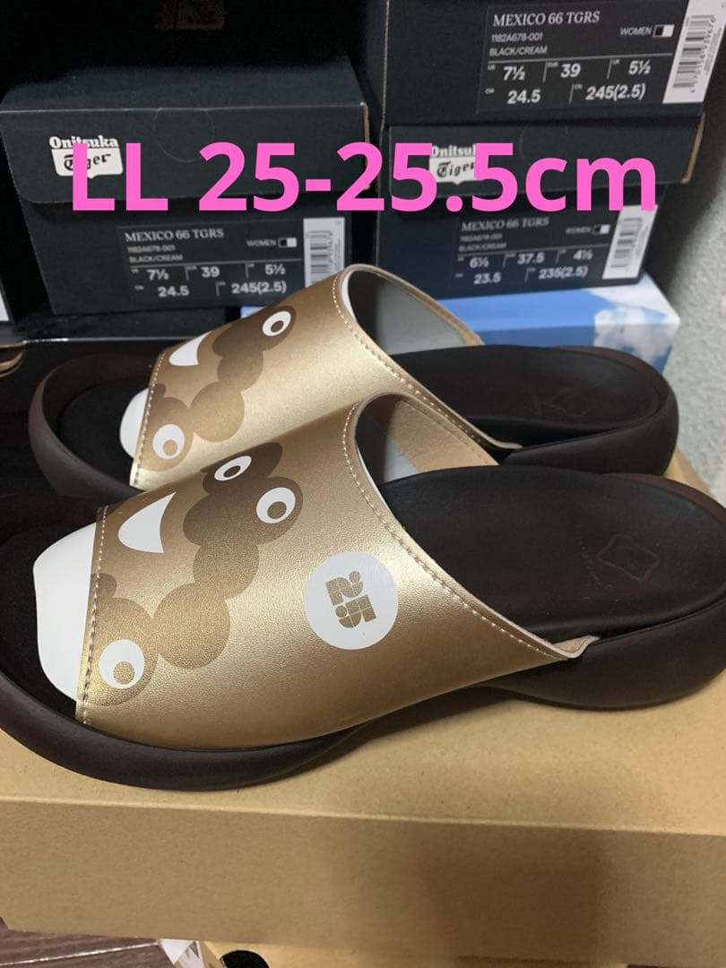ミャクミャクサンダル　金　エッグヒール　LL 25.5