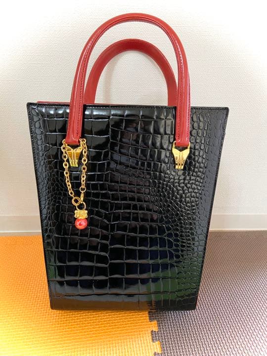 銀座マリー 鞄 ハンドバッグクロコダイル型押し
