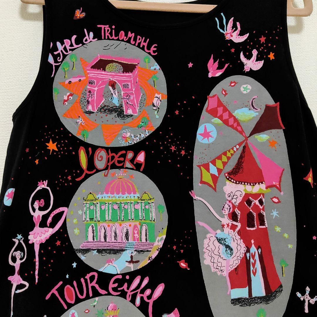 トクコプルミエヴォル　ノースリーブチュニックパリ柄