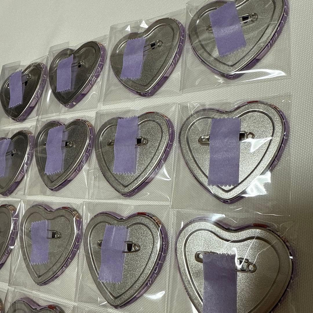 忍たま乱太郎　平滝夜叉丸　ハート缶バッジ　16個