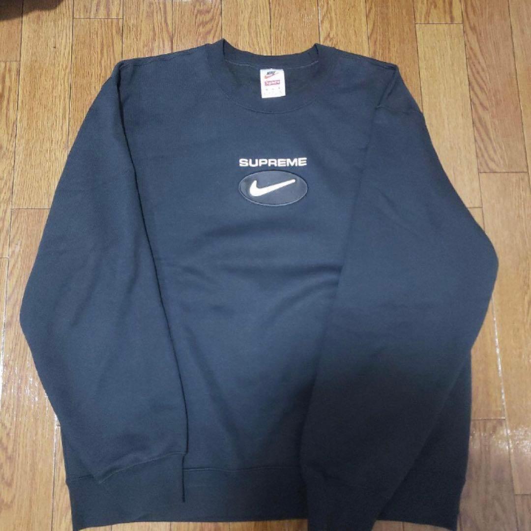 SUPREME NIKE ロゴ入り トレーナー ネイビー 値下げ可