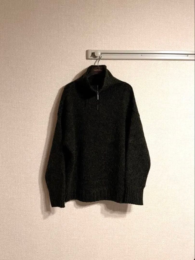 トップス Omar Afrdi half zip mohair knit