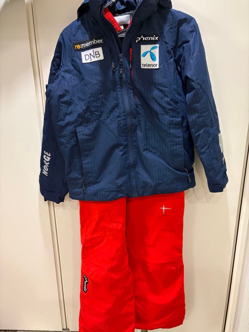 Phenix 子ども用スキーウェア ネイビー/レッド　サイズ150